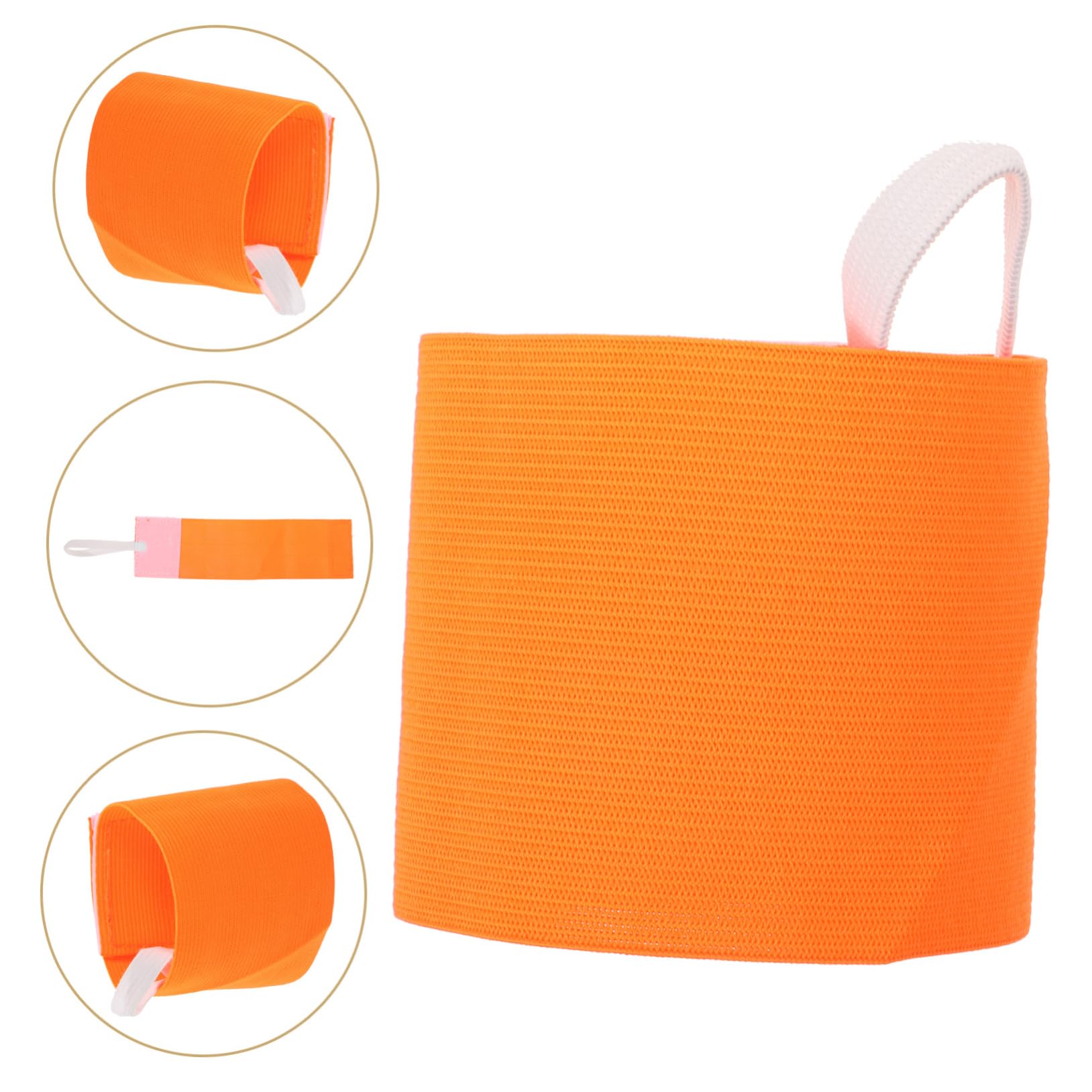 TOYANDONA 5 Series Brazalete Antideslizante Fútbol Deportes Capitan Bandas Futbol Juvenil Capitan De Futbol Elastico Brazaletes Elásticos Ajustables Nylon Naranja 5 Piezas X 5