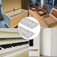 Vista 4 de Bisagra de piano de acero inoxidable resistente de 36 pulgadas, bisagra continua para gabinete, puerta, cajas de madera de bricolaje, grosor de hoja