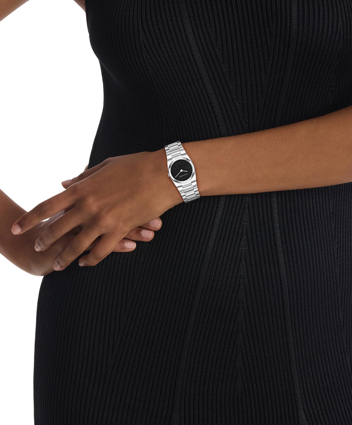 Calvin Klein Women’s CK Unite Stainless Steel Watch, 26mm Case with Link Bracelet – Sleek Curved Case, Modern Everyday Style - Gift for Her