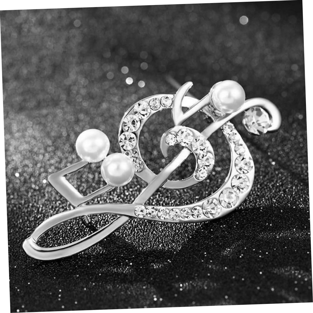 Broches únicos con Forma de Nota Musical, joyería Femenina con Perlas y Solapas, un Toque de Moda novedoso.