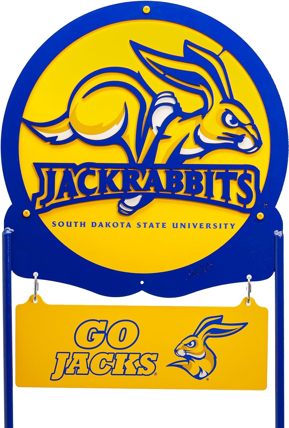 SWEN Products SOUTH DAKOTA STATE SDSU JACKRABBITS Metal Yard Sign