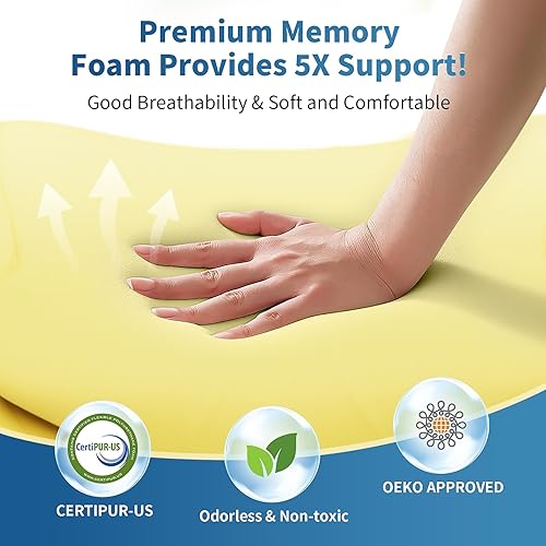 Miniatura 4 de Almohada cervical para el cuello  Almohadas ergonómicas de espuma viscoelástica de enfriamiento de contorno para aliviar el dolor de cuello y