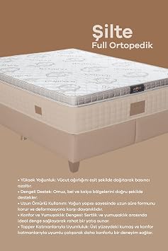 Mobyat Full Ortopedik Bambu Sünger Yatak Pedi Yatak Şiltesi Yer Yatağı (90 x 190)