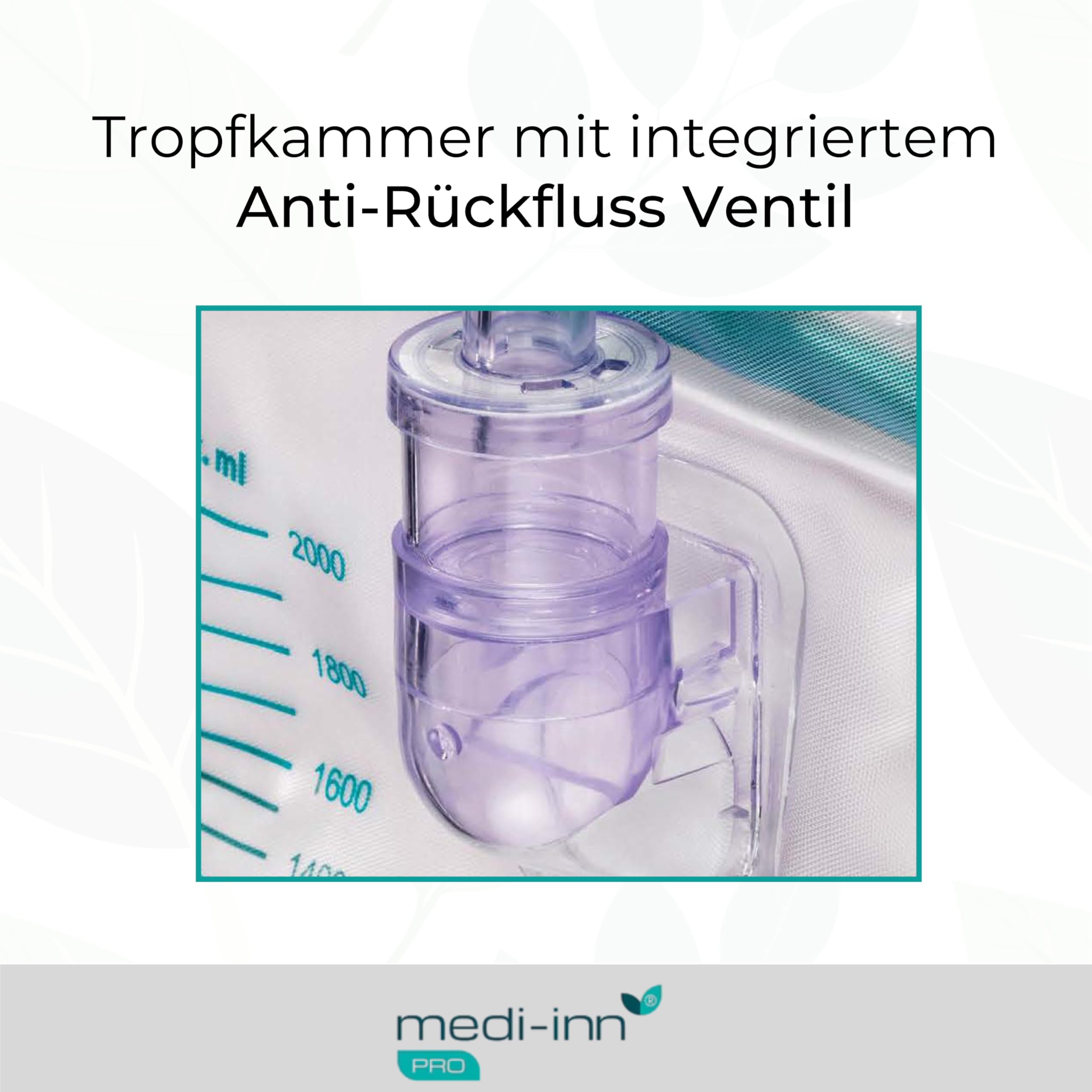 Medi-Inn PRO Urinbeutel closed System, 120 cm, 2000 ml, steril verpackt (25 Stück)