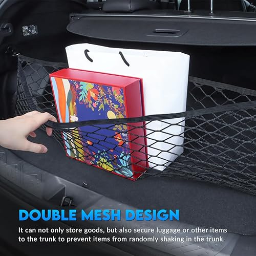 Miniatura 3 de MARCHFA Red de carga para maletero trasero de automóvil, compatible con Subaru Impreza Crosstrek 2024, accesorios de almacenamiento de carga, red de