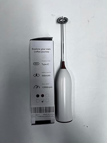 Miniatura 8 de Espumador de café de mano, espumador de mano recargable por USB, espumador de leche de mano ajustable para capuchinos, chocolate caliente, batidos,