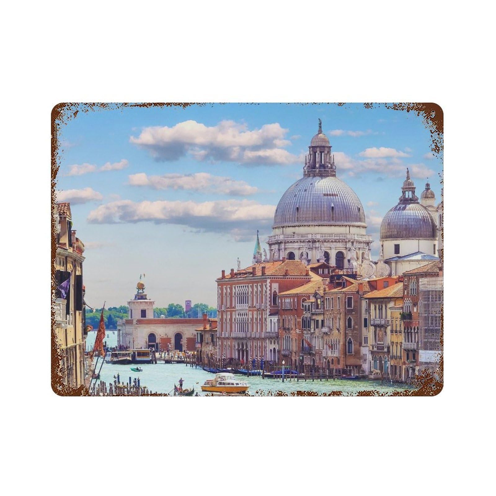 xiaoxiaoshen Real Photo Venice Decor Italy Wall Decor Art Metal Tin Poster Modern Home Decor Art Home Bar Shop Decorations Vintage Sign 30x40cm