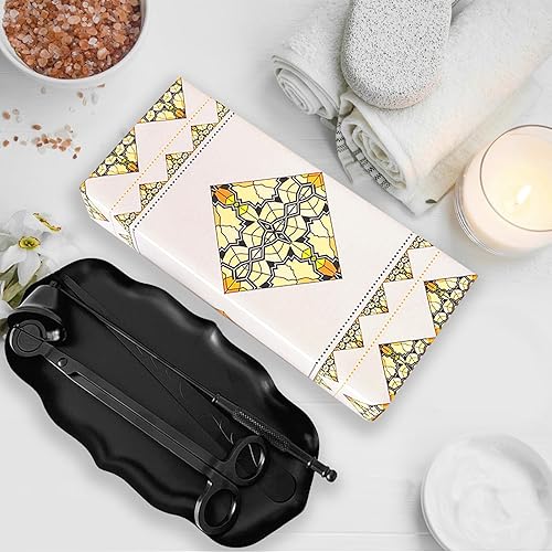 Miniatura 5 de iecolike Juego de accesorios de velas 4 en 1, recortador de mecha de vela, desinflador de velas, plato de bandeja de almacenamiento con bolsa