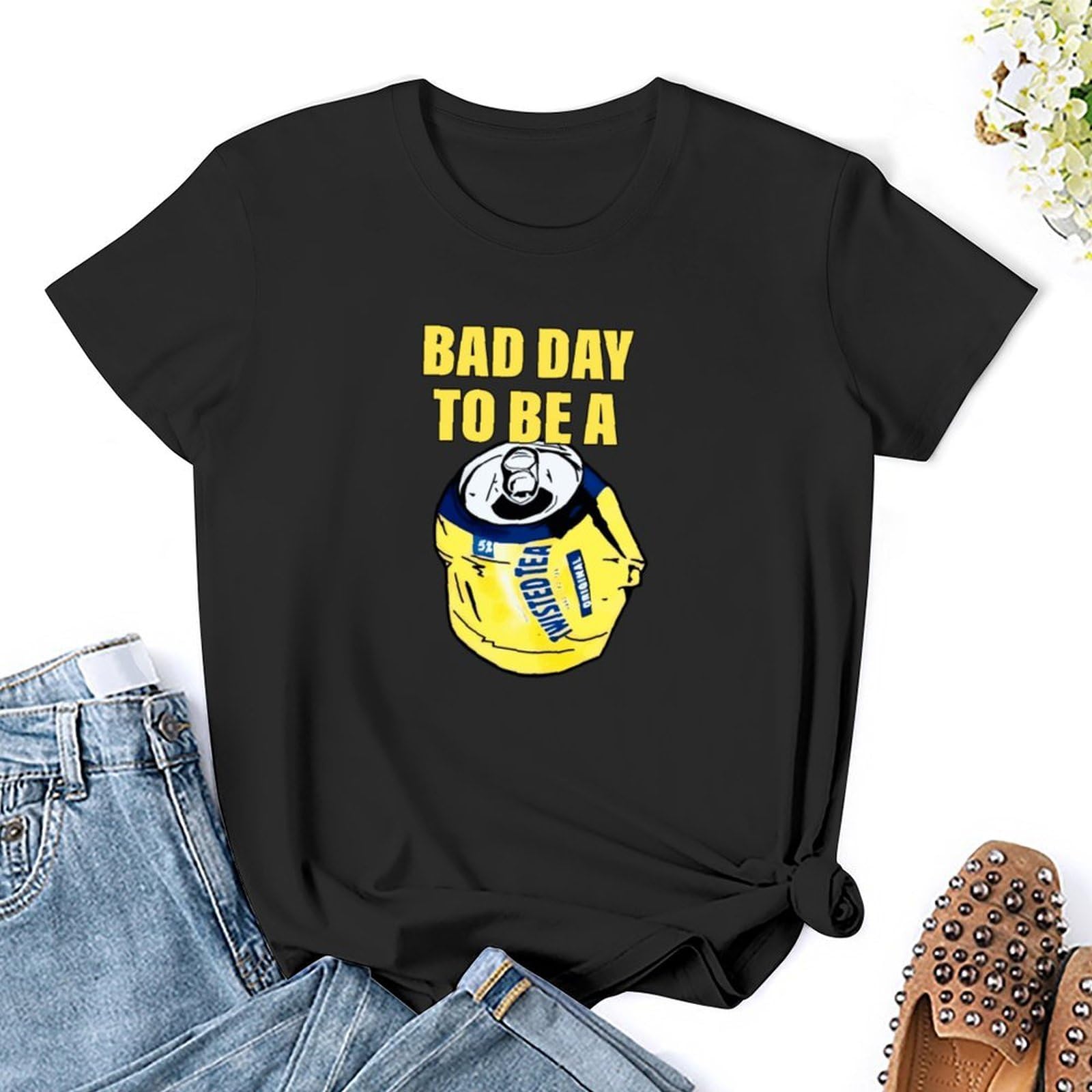Basic Shirts Women's Cute Cotton Crew Neck T-Shirts Novelty Graphic Tees Top, 3X-Large