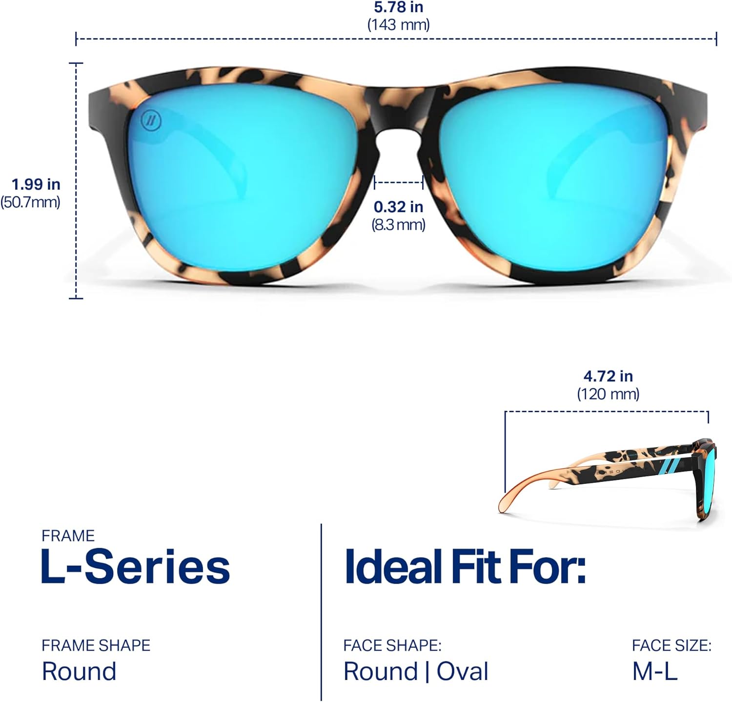 Blenders Eyewear L Series – Polarized Sunglasses – Classic Simple Frames – 100% UV Protection – For Men & Women