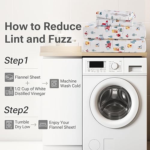 Vista 45 de True North by Sleep Philosophy - Juego de ropa de cama acogedora de franela 100% algodón, estampado de animales y estrellas, lindo, ultrasuave