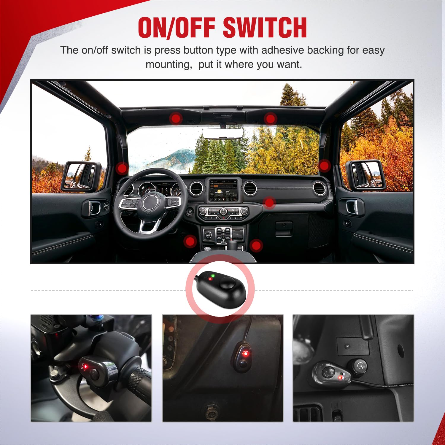 Nilight - 10017W 16AWG DT Connector Wiring Harness Kit LED Light Bar 12V On Off Switch Power Relay Blade Fuse for Off Road Lights LED Work Light-ONE Lead 16AWG Wiring Harness-1 Lead image 8 of 9 B076C86DY8