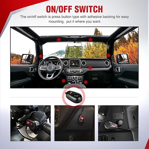 Miniatura 8 de Nilight - 10017W 16AWG Kit de arnés de cableado con conector DT Barra de luz LED de 12V Interruptor de encendido y apagado Relé de potencia Fusible