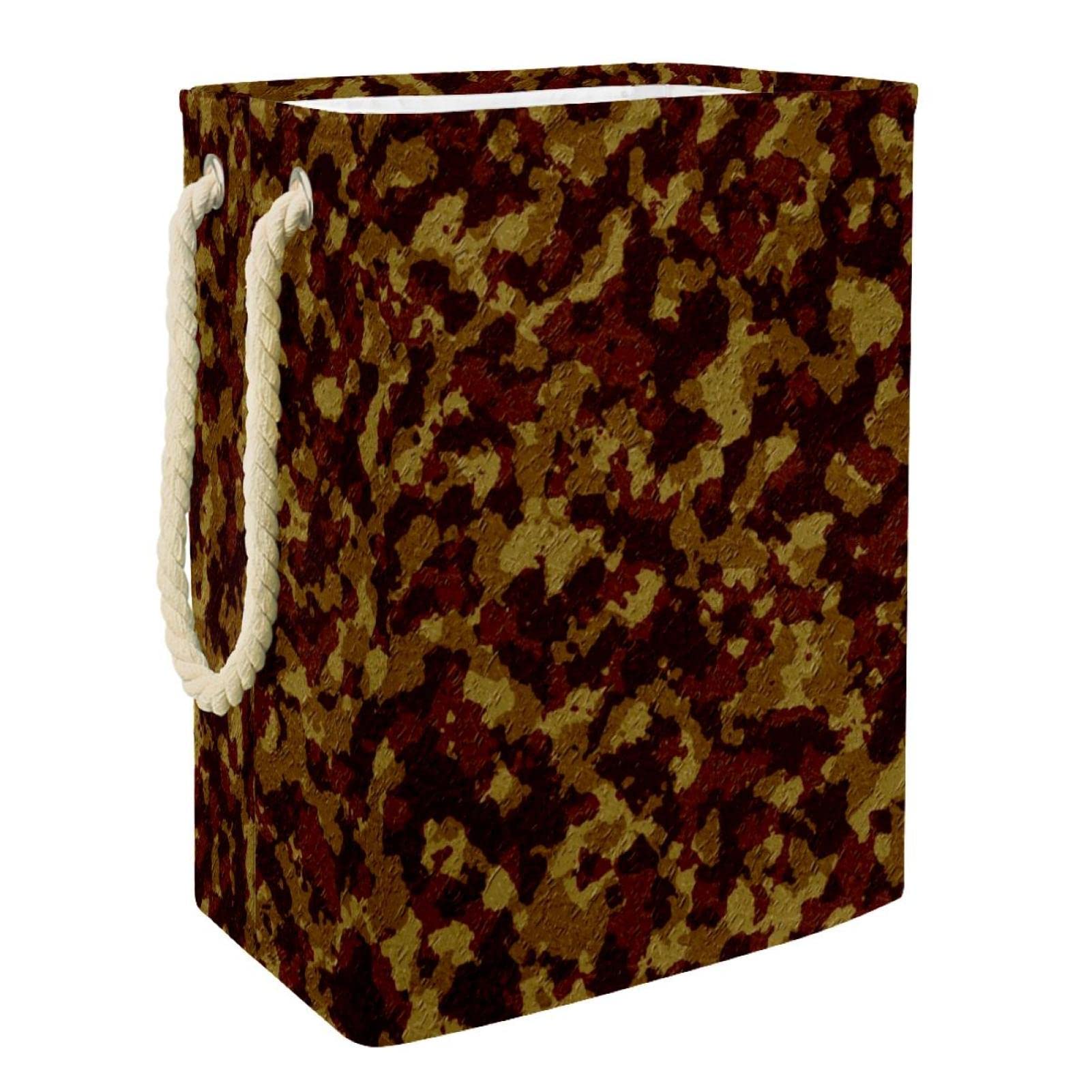 Grand panier à linge camouflage militaire avec poignée durable pour vêtements sales
