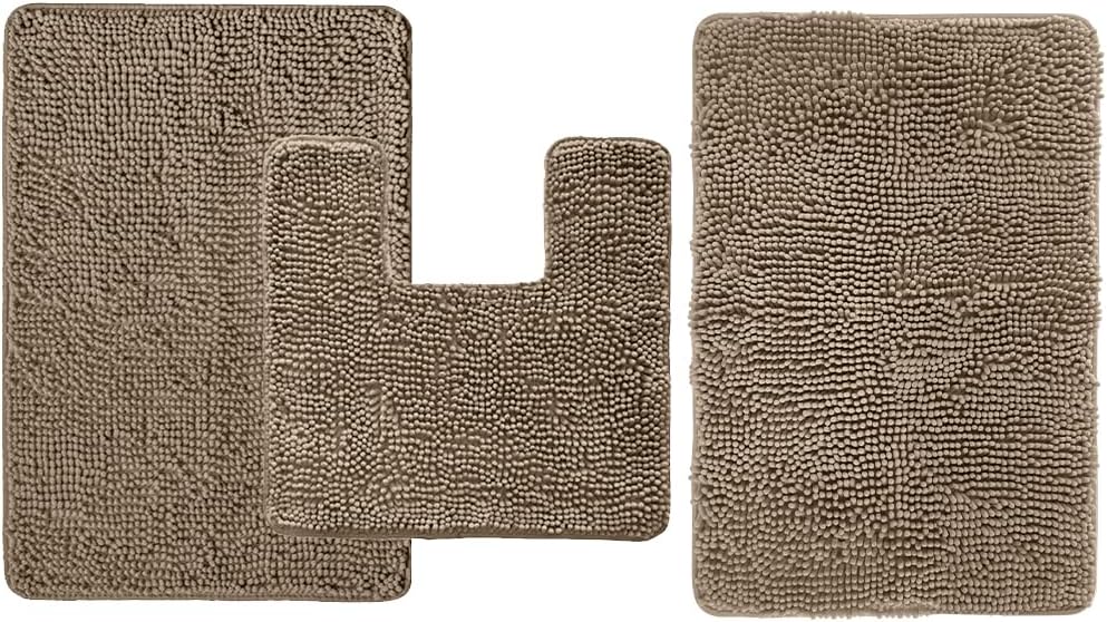 Gorilla Grip Area Rug Set and Bath Rug, Contour Set