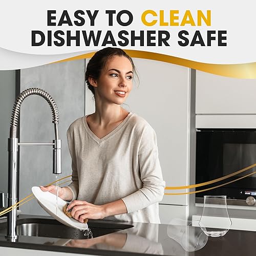 Miniatura 6 de Lowball - Vasos de whisky con forma de tulipán para vino y cóctel, 16.5 onzas cada uno (juego de 6)