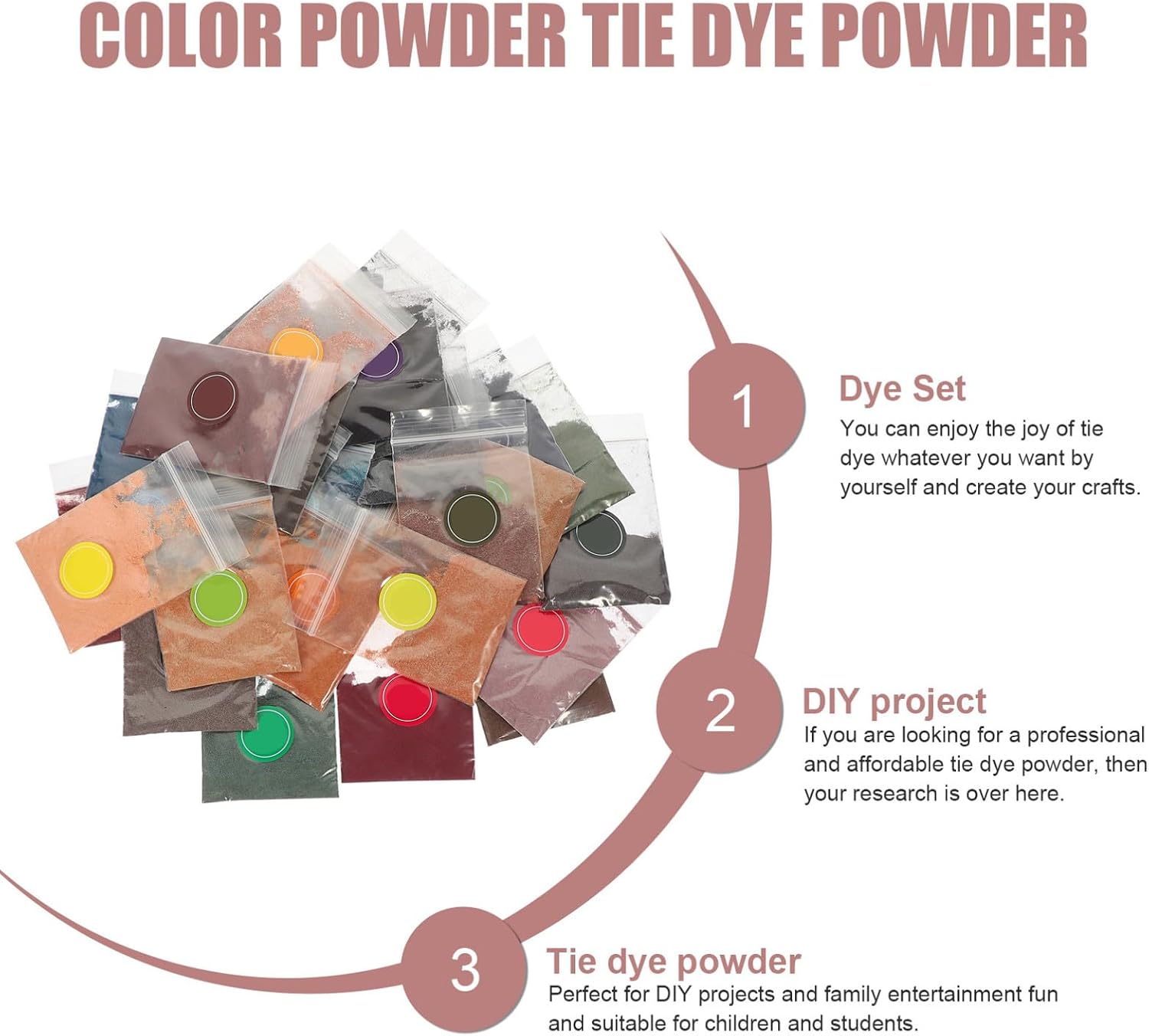 Tie Dye Powder Refills Bulk for DIY Projects and Halloween Fun