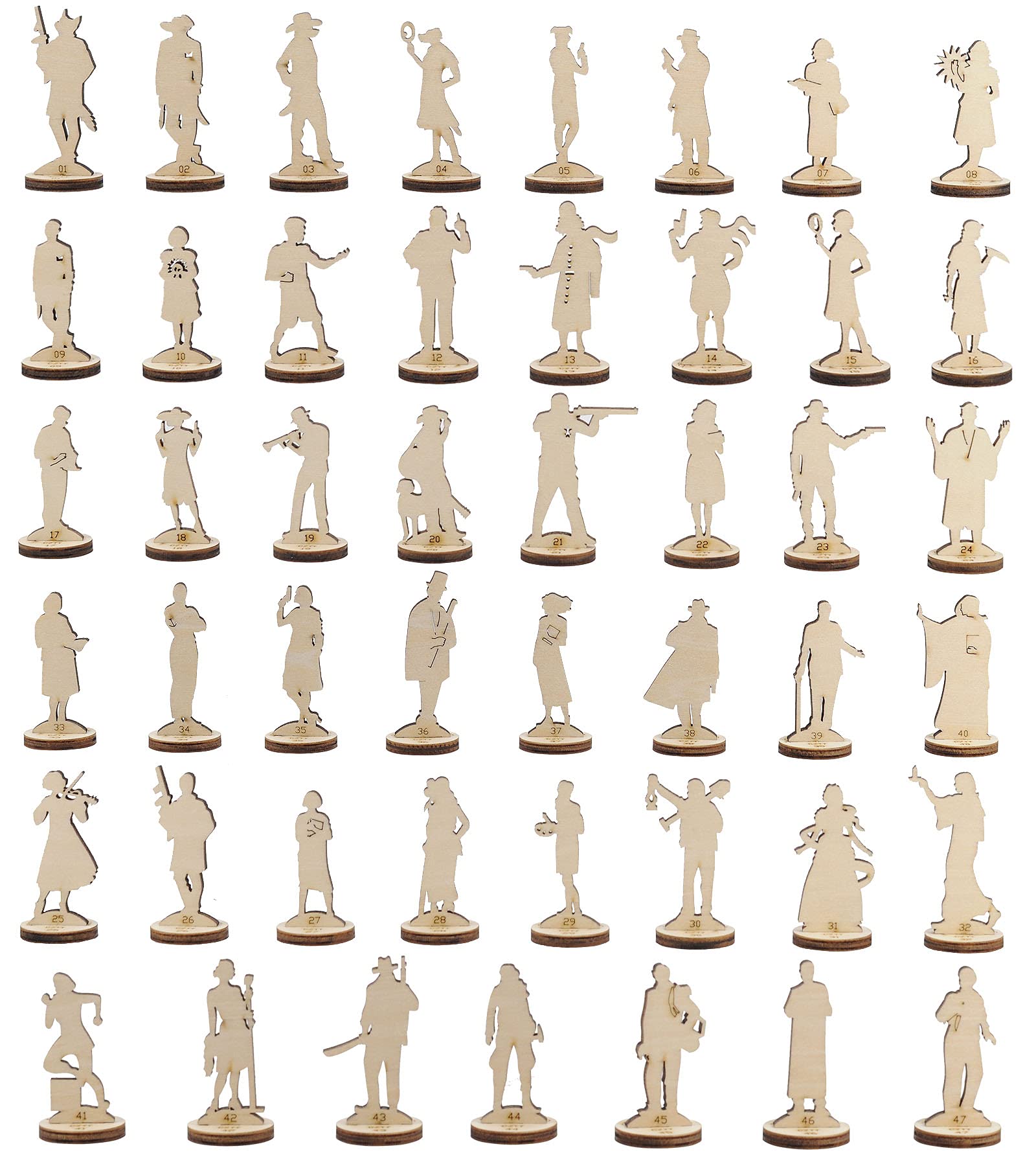 Amazon.com: Investigator Miniatures Set of 47 Wood Laser Cut Thumbnails of  Researchers for Arkham Horror LCG : Toys & Games