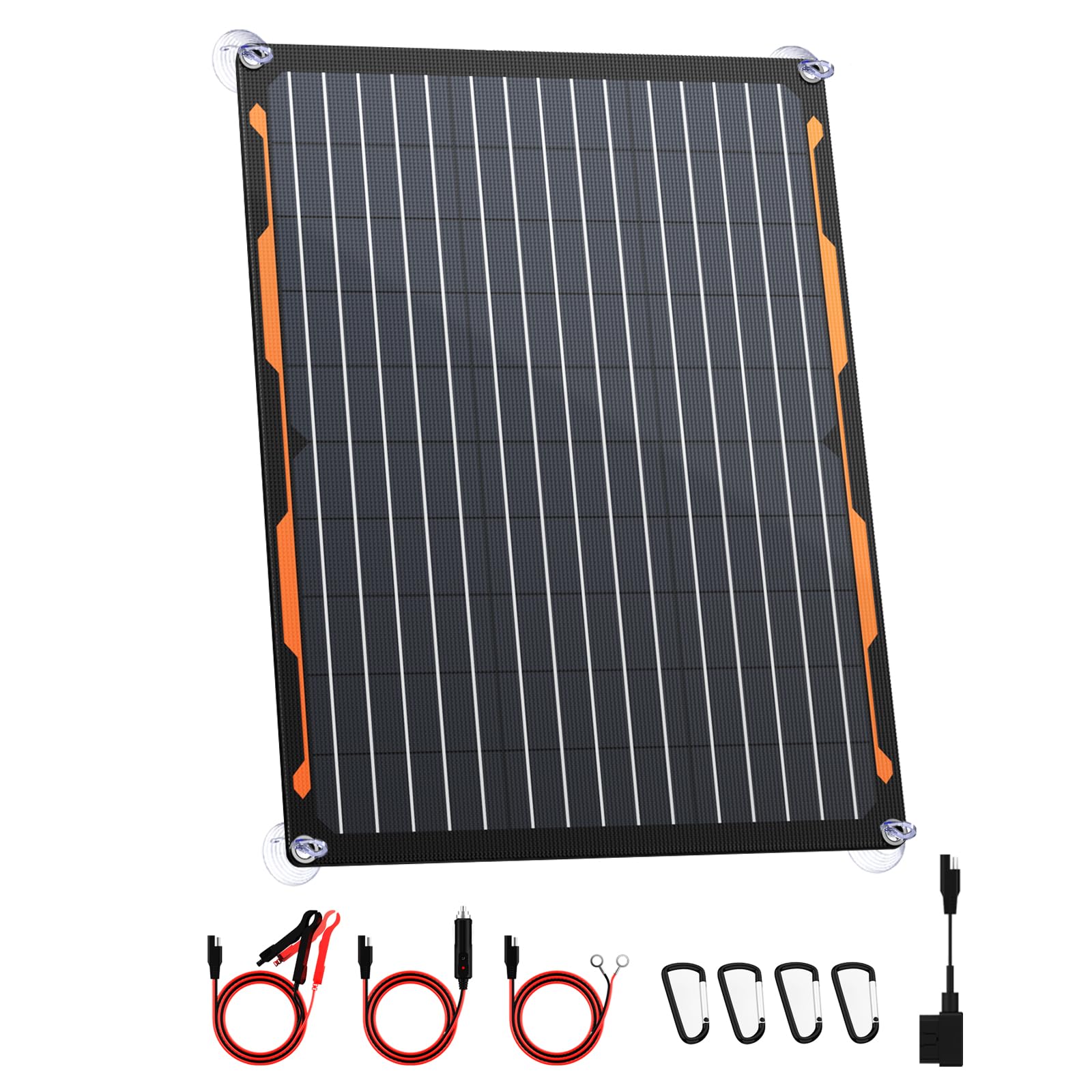 Amazon.com : FlexSolar 20W 12V Solar Panel Charger Kit with Built