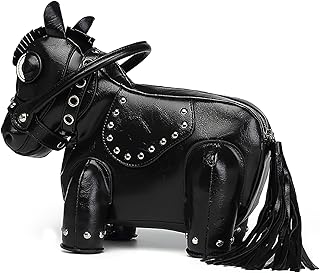 Lyuxhetaokdiq Men and Women Unique Novelty Steampunk Horse Shaped Crossbody Shoulder Bag Handbag Purse