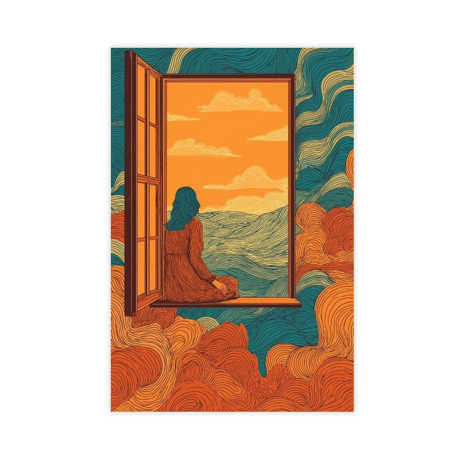 YWTJAX Surreal Landscape Poster Canvas Poster for Home Decor Gift