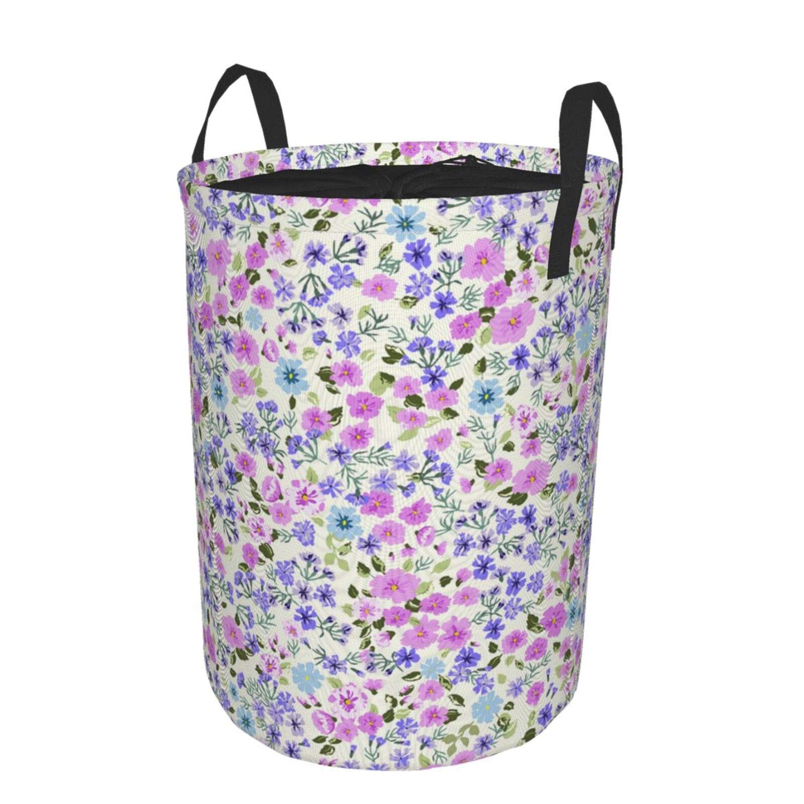 Amazon Co Jp リバティ パターン ランドリーバスケット 折りたたみ 締め出来る ランドリーバッグ 大容量 洗濯カゴ 収納ボックス 収納バッグ おしゃれ 取っ手付き 防水 雑貨整理 収納便利 41 9cmx54 9cm ホーム キッチン