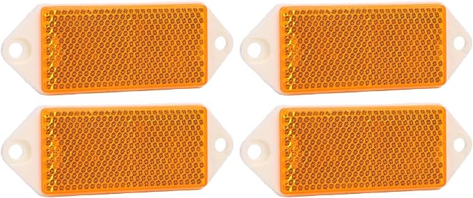 4 reflectores rectangulares de plástico para vehículo miniatura 2