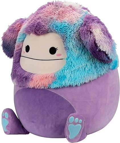 Miniatura 2 de Squishmallows Peluche oficial de Kellytoys Eden The Purple Bigfoot de 12 pulgadas