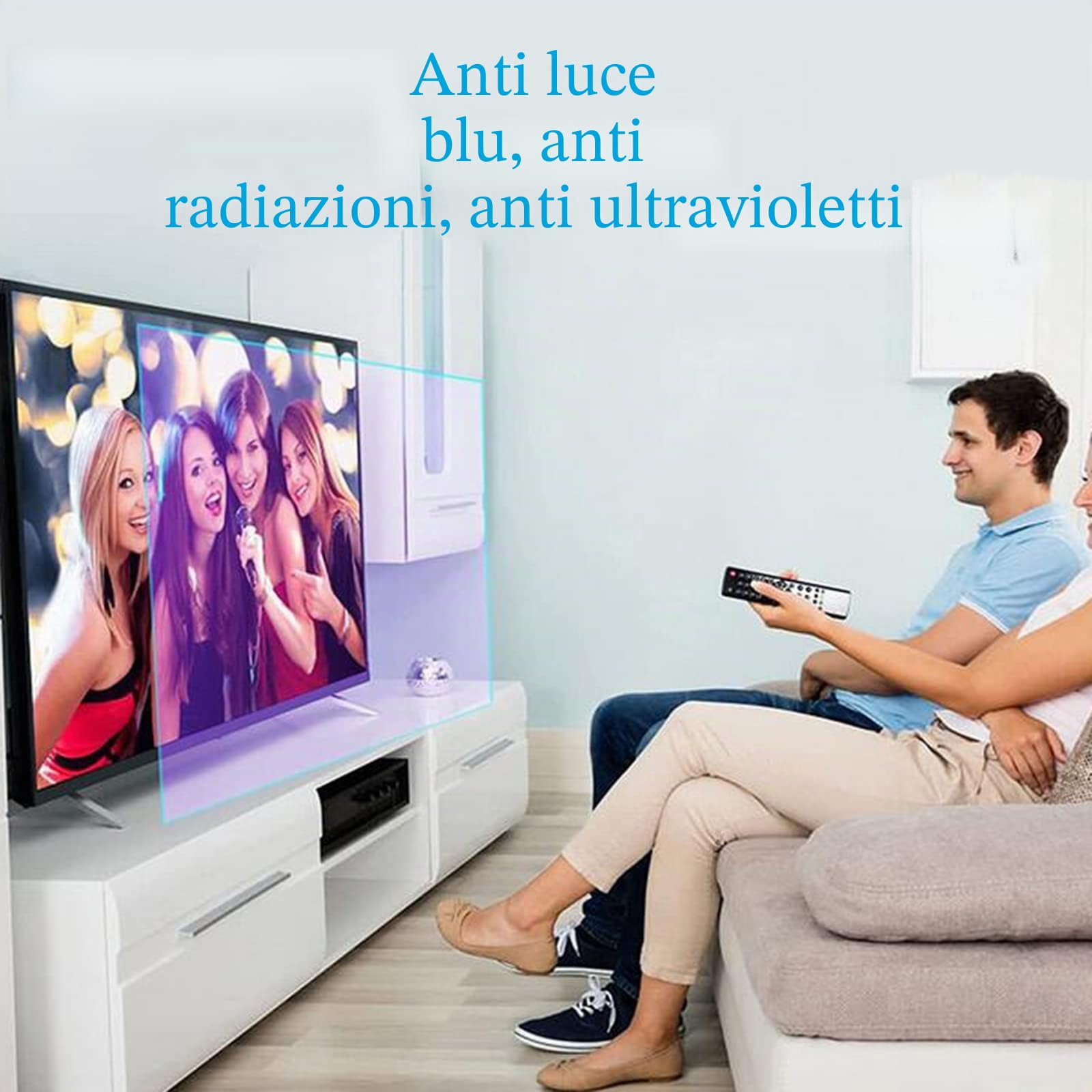 65 Pollici Pellicola Protettiva Monitor Pellicola Proteggi Schermo TV, Antiriflesso Allevia Riduci L'affaticamento degli Occhi,Matte-65in(1440X809) mm