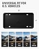Marcos de placa de silicón Aujen negro, 1 paquete, marco de placa de auto, soportes de placa negros universales para autos de EE. UU., a prueba de óxido, a prueba de ruido, a prueba de clima, accesorios para auto (negro) | Universal para autos de EE. UU., cubierta protectora de placa negra, soportes a prueba de óxido, clima y ruido, accesorios para auto, 12" x 6" 7