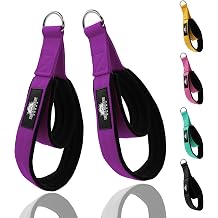 Durable Pilates Double Loop D-Ring Straps - Padded Handles for Reformer, Yoga & Home Gym Workouts