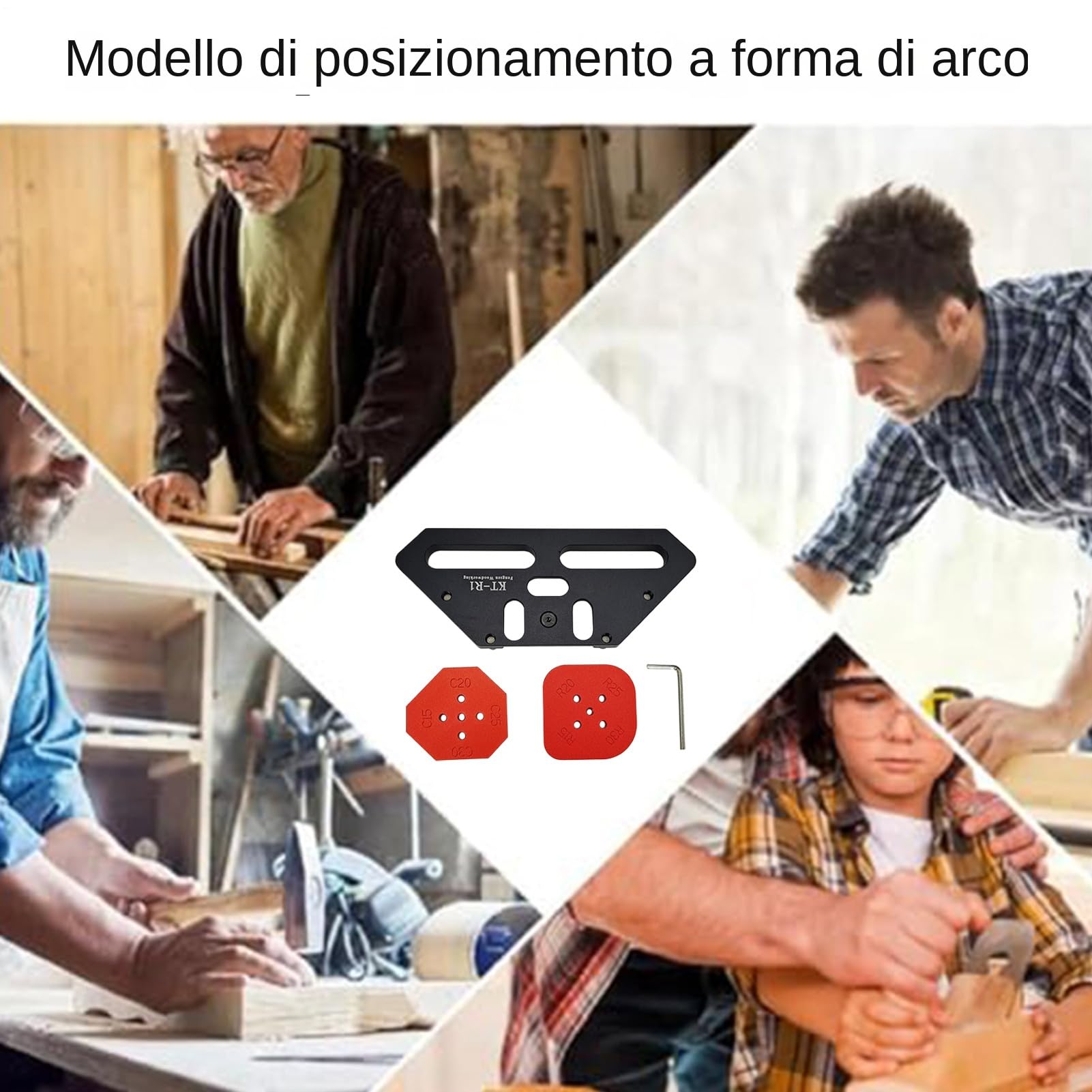 Plantilla Para Fresar Esquinas Plantillas Para Fresado Con Radio | Herramienta Manual De Aleación De Aluminio Ligera Para Carpinteros Proyectos De Muebles Y Armarios