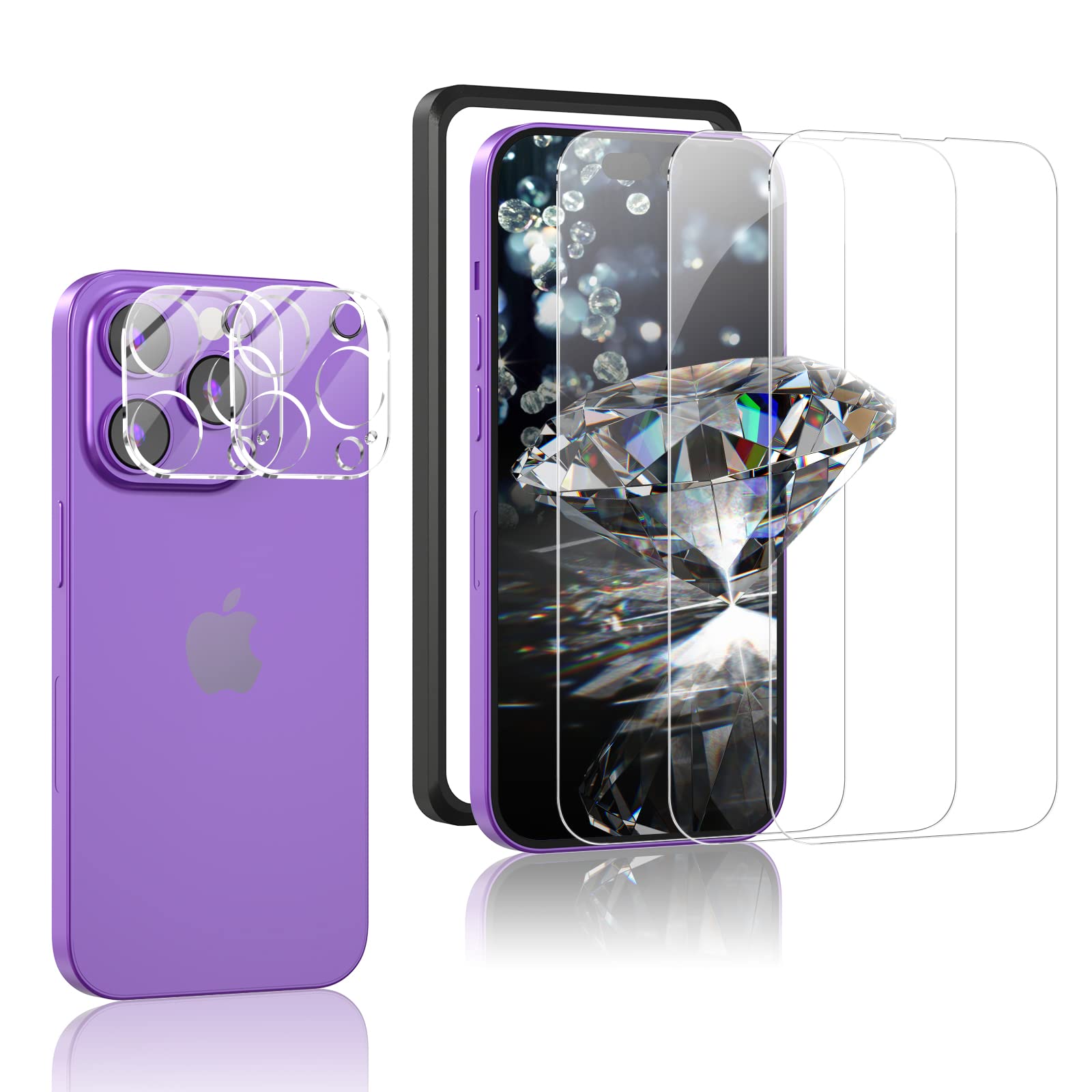 Amazon.co.jp: iPhone 14 Pro ガラスフィルム カメラフィルム ガイド枠