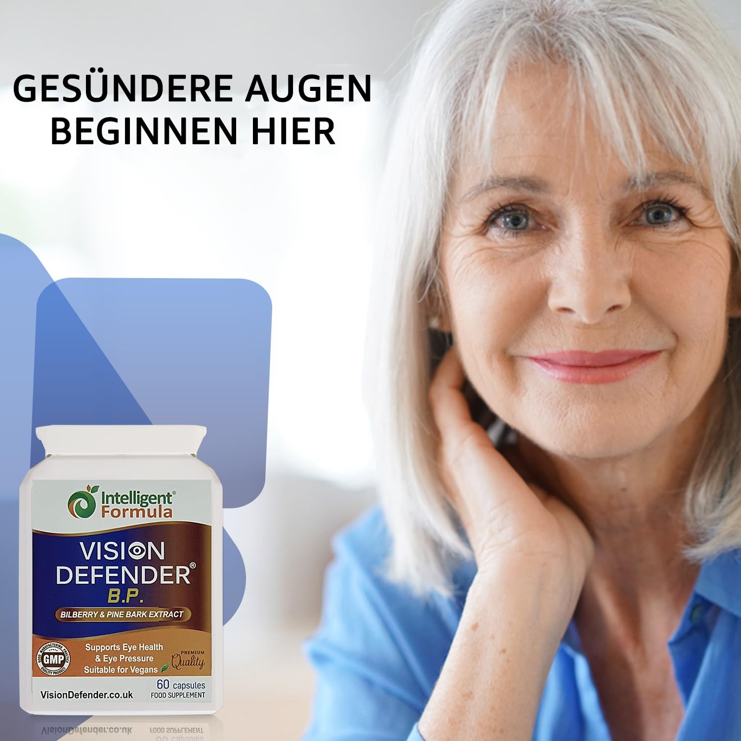 Augen und Sehkraft Ergänzung mit Heidelbeer, Kiefernrindenextrakt, Antioxidantien Anthocyane und Procyanidine - Augen Nahrungsergänzungsmittel für den Erhalt der normalen Sehkraft (60 vegane kapseln)