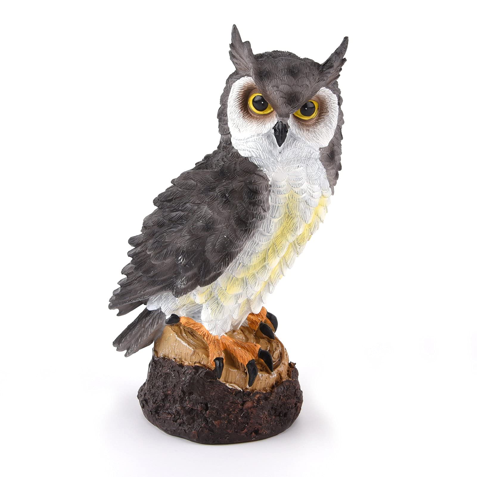 Buy Fuyamp Owl Decoy Statue Lifelike Colouring, to e Birds Away, Resin