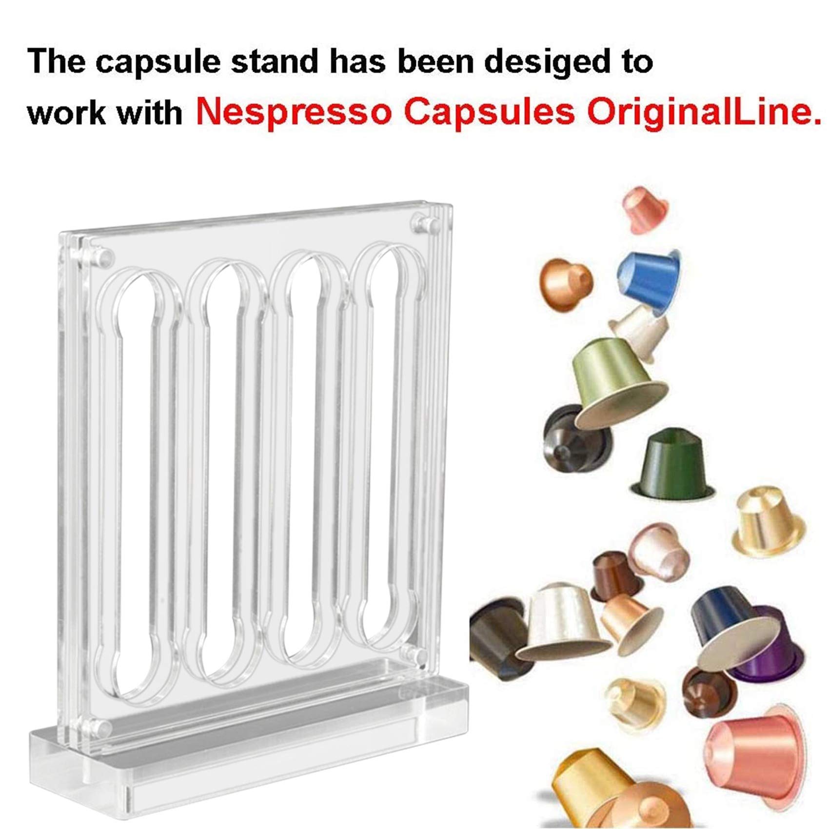 Soporte acrílico para cápsulas de café para OriginalLine, soporte para cajones y organizador de cápsulas de café (40 cápsulas)