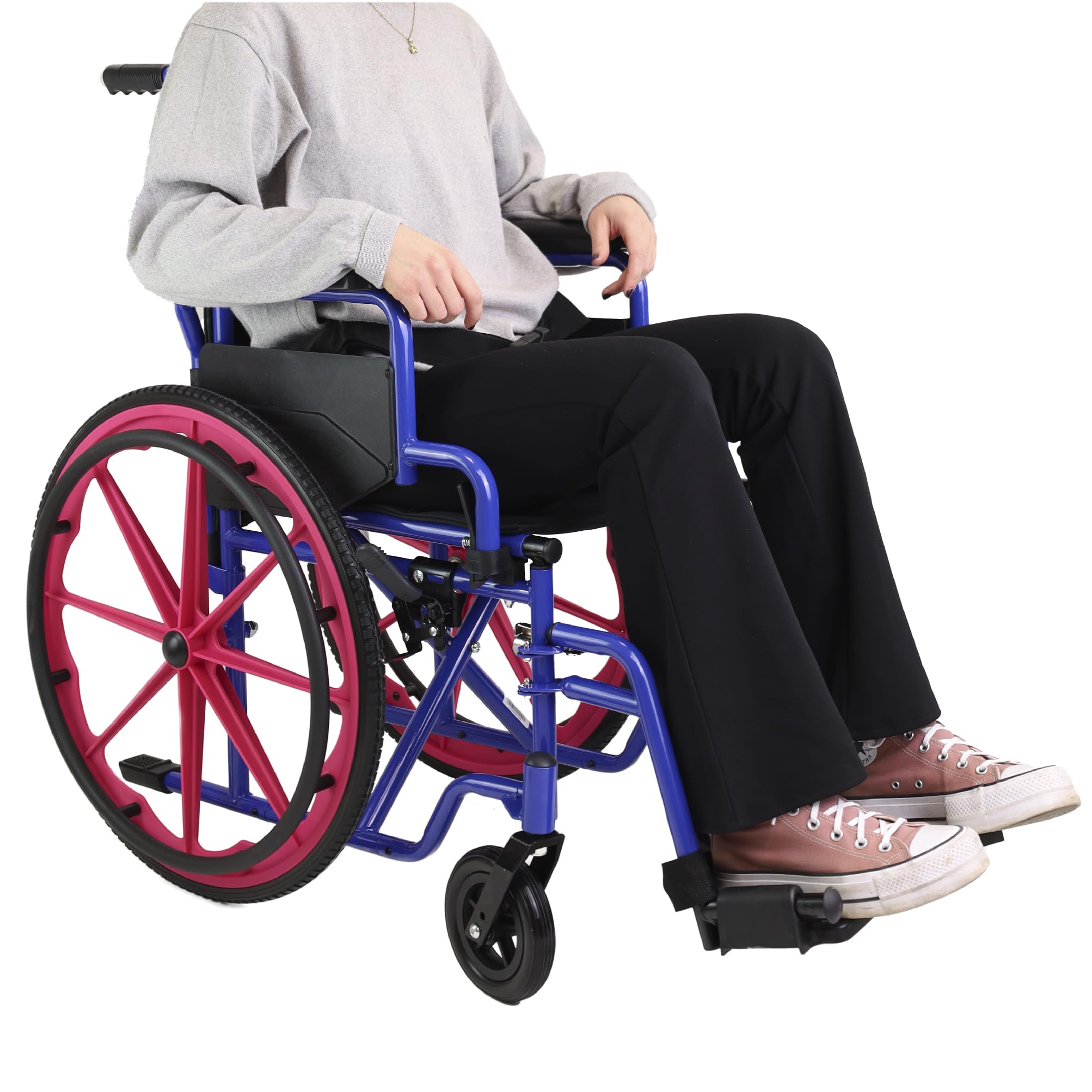 PEPE Mobility Fauteuil Roulant Enfant Pliable Léger, Chaise Roulante Handicapé, Fauteuil Médical Pliante et Légère