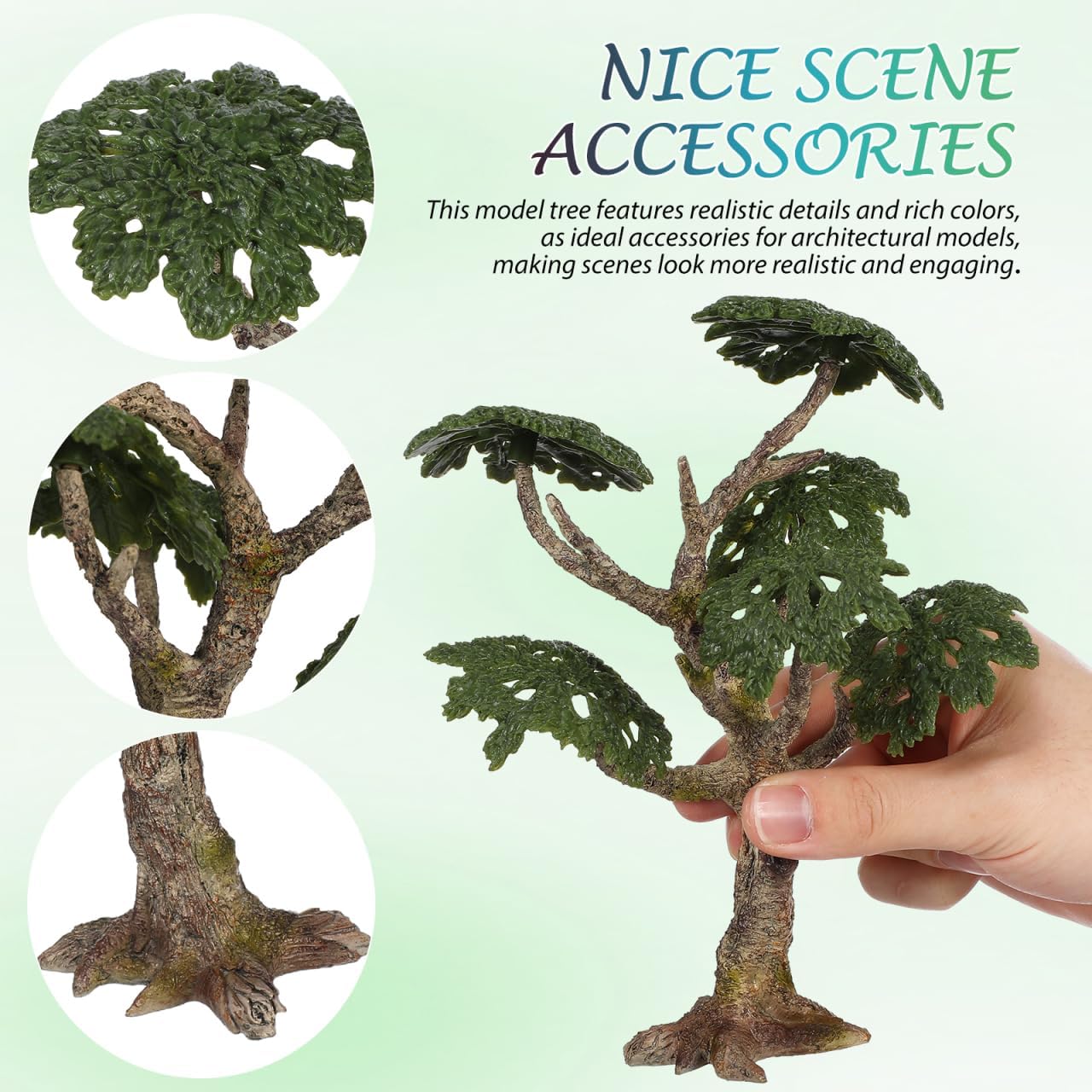 Toyvian Model Trees for Diorama Miniature Tree for Model Railroads Plastic Trees for Crafts Micro Landscape Decoration for Architecture Models Sand Table Scenery 7.44 X 5.98 X 4.40 in