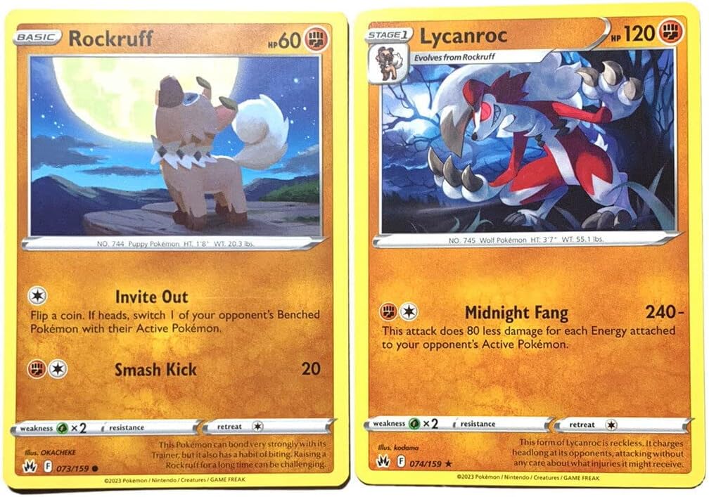 Lycanroc 074159 - Crown Zenith - Pokemon Evolution Kuwait | Ubuy