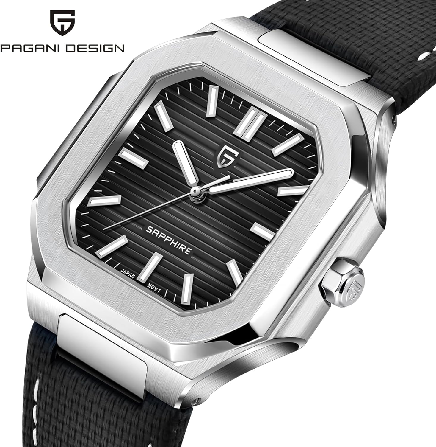 Pagani Design Fashion Men's 42mm Quartz Stainless Steel Watch Luminous Waterproof Simple Business Mechanical Sweep Seconds Timer