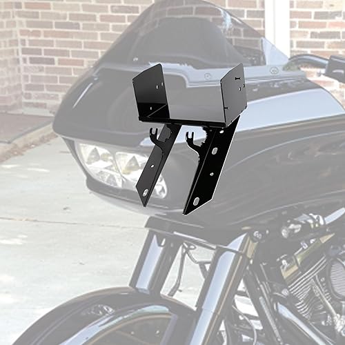 KUAFU Soporte de montaje para radio de carenado delantero compatible con Harley Touring Road Glide FLTR 1998-2013 Reemplazo para 7708-98, 77078-98,