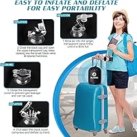 Vista 6 de Almohada de cuña para dormir, almohada inflable de elevación de piernas para hinchazón, circulación, alivio del dolor de piernas y espalda, almohada