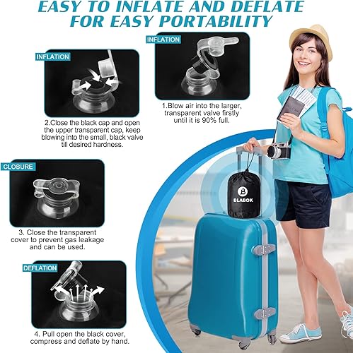 Miniatura 6 de Almohada de cuña para dormir, almohada inflable de elevación de piernas para hinchazón, circulación, alivio del dolor de piernas y espalda, almohada