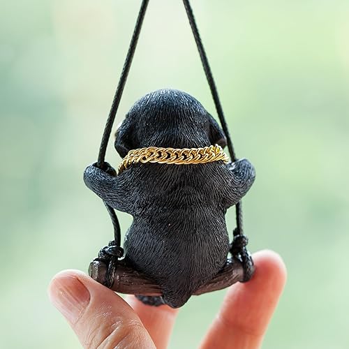 Miniatura 4 de Precioso colgante de labrador para automóvil, bonito adorno colgante para espejo retrovisor de automóvil, accesorio de decoración del hogar, regalo