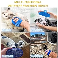 Vista 2 de Cepillo de baño para perros, cepillo de aseo para perros, cepillo de champú para perros, cepillo para baño con cepillos de dientes para mascotas