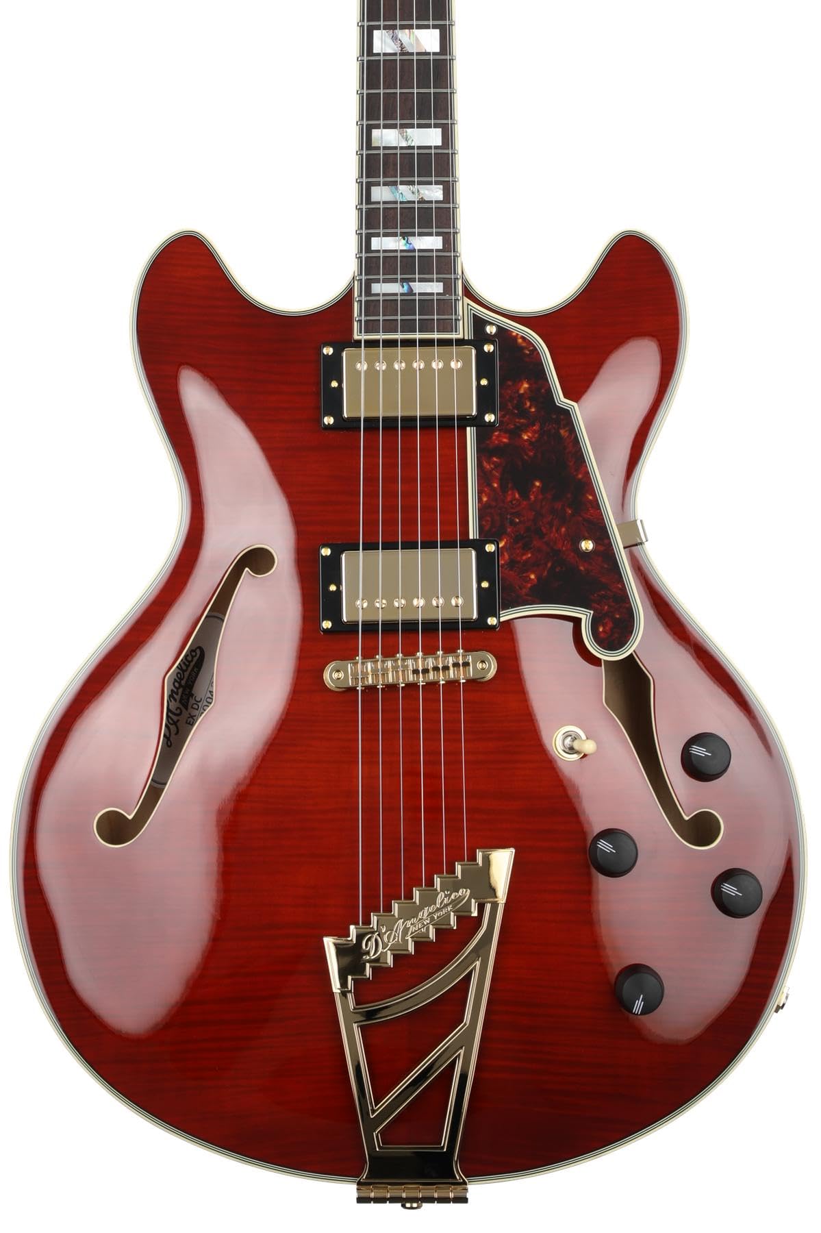 D'Angelico 6 String Semi-Hollow-Body Electrical Guitar, Right, Viola (DAEDCVIOGS)