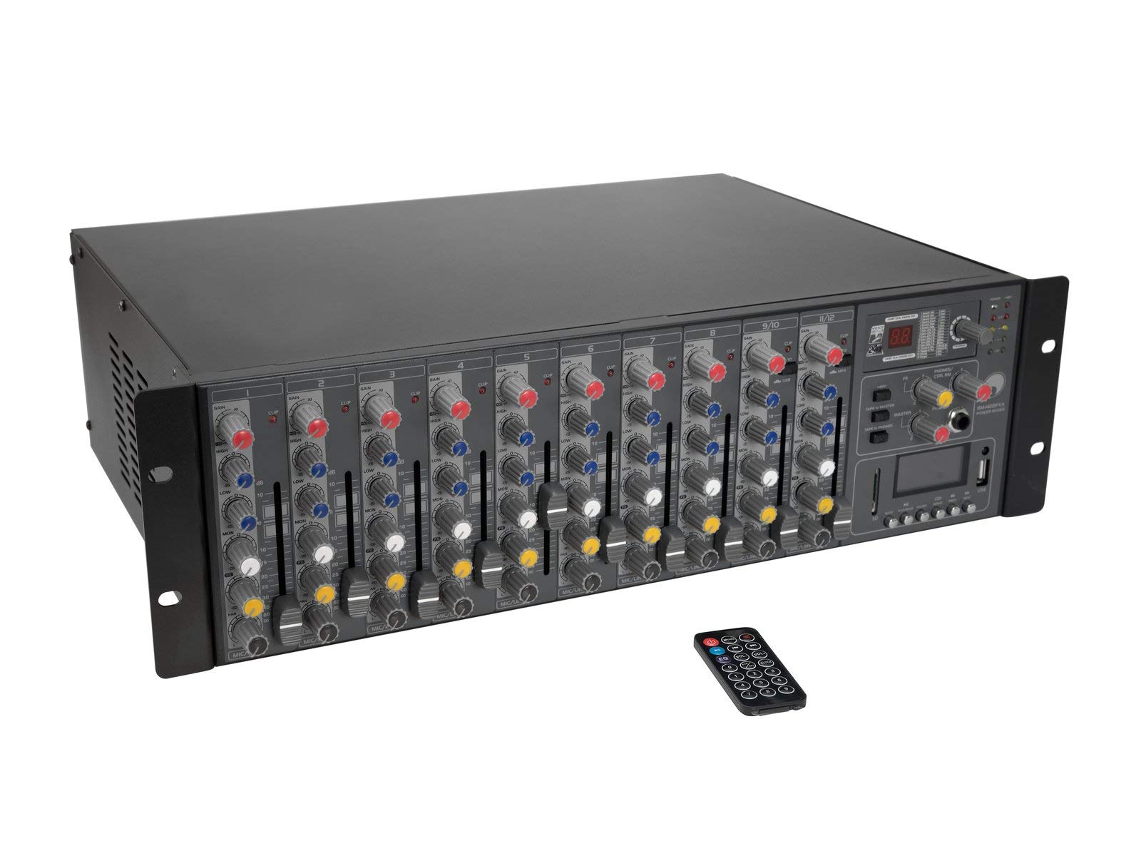 Buy OMNITRONIC RM1422FXA USB Rack Power Mixer 19 Inch Powered Mixer, 2