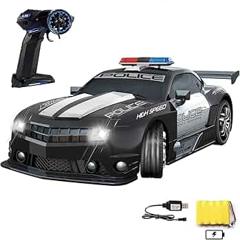 ☆ラジコンカー 120スケール 車のおもちゃ 黒 RCカー パトカー