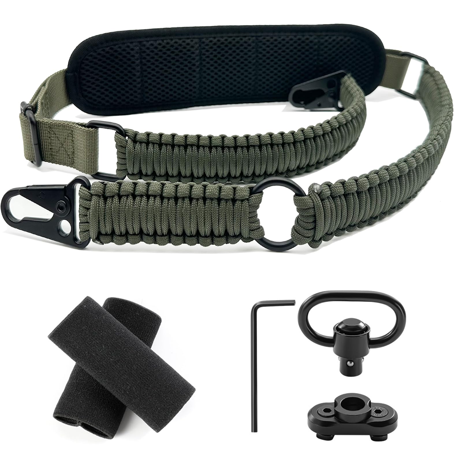 VVAAGG Paracord Sling With Shoulder Pad and QD Mount, 2 Point for Outdoor Sport