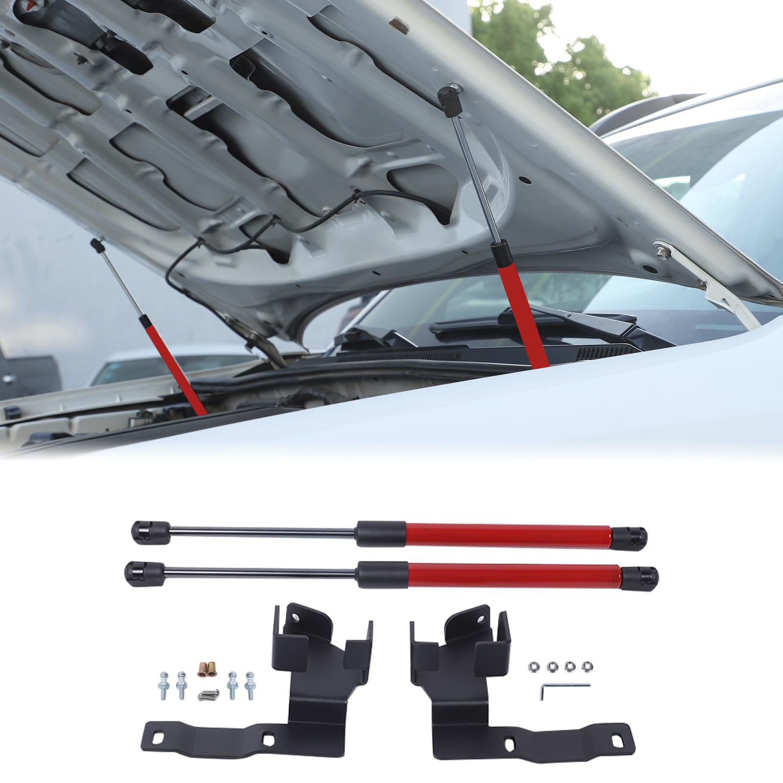 Car Front Hood Lift Supports Kit Compatible with Toyota Tacoma 2005-2015 Front Hood Lift Support Shock Struts Replacement Assist Hydraulic Rod Gas